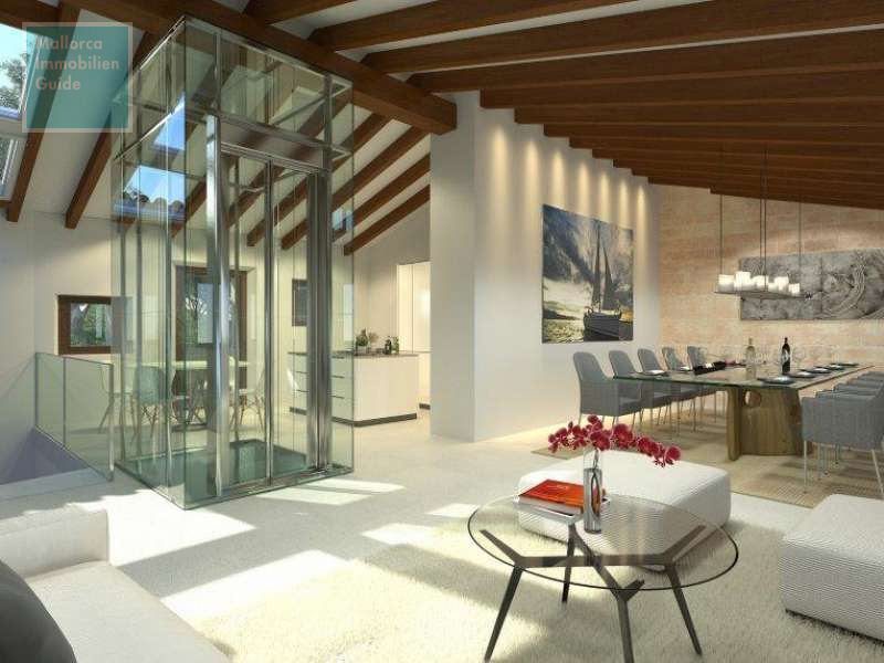 Wohn- Essbereich im OG - Rendering