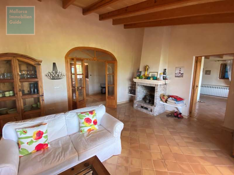 Wohnzimmer mit Kamin