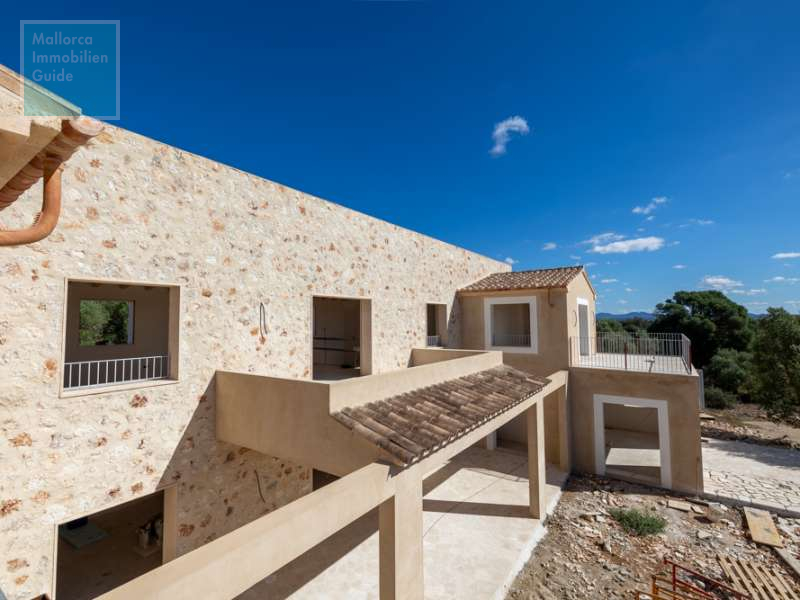 Fassade der Terrassenseite - Rohbau