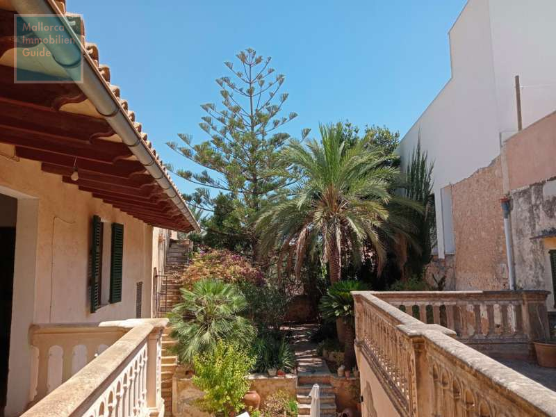 Blick vom OG auf den Patio und den Garten